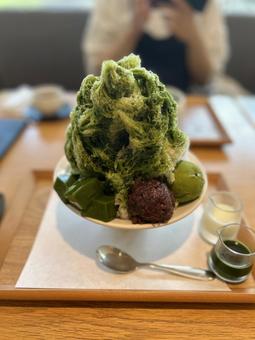 宇治抹茶かき氷 宇治抹茶かき氷 抹茶かき氷,和スイーツ,宇治抹茶の写真素材