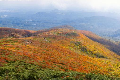 秋色に染まる 栗駒山の絶景 秋色に染まる 栗駒山の絶景の写真