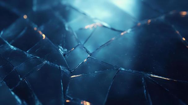 破損したガラスのクローズアップ_2の写真