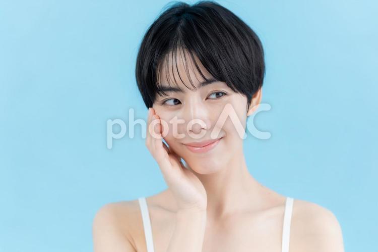 女性の美容イメージ ビューティー,美容,笑顔の写真素材