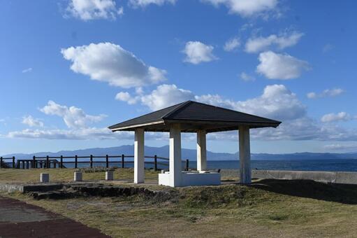 伊豆大島サンセットパームライン 伊豆大島,大島,伊豆七島の写真素材
