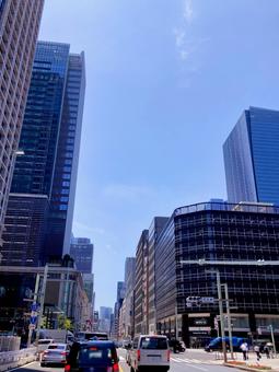 東京風景・日本橋 日本橋,交差点,東京の写真素材
