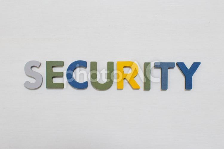 セキュリティの文字と白背景① セキュリティ,security,文字の写真素材
