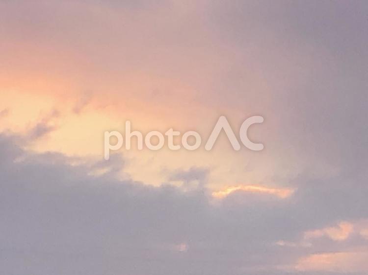 冬の朝焼けの風景07 朝焼け,冬空,冬の写真素材