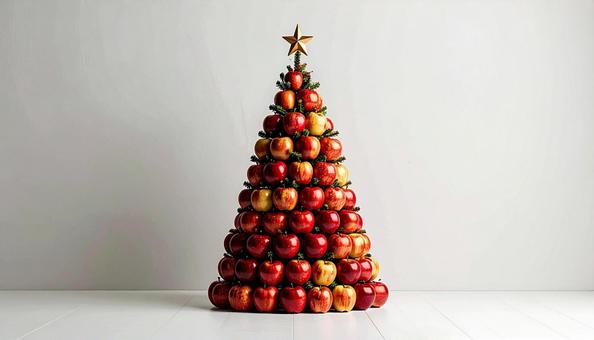 林檎のクリスマスツリー 林檎のクリスマスツリーの写真