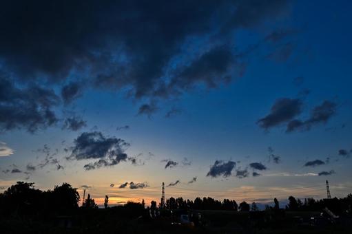 夕暮れ 2025/8/19 夕暮れ,夕方,夕景の写真素材