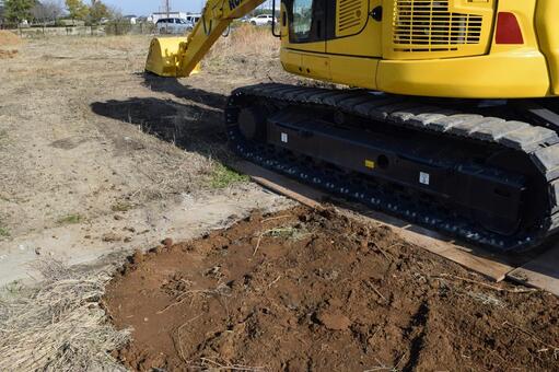 土木工事現場の建設機械 土木工事現場,土木工事,土木の写真素材