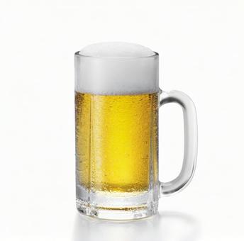 ジョッキに注がれた生ビール ジョッキに注がれた生ビール 生ビール,ビールジョッキ,生ジョッキの写真素材