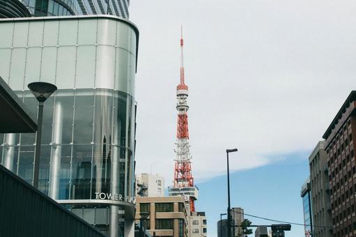 街並みと東京タワー 街並みと東京タワー 東京タワー,東京都,日本の写真素材