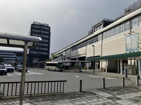 JR北上駅の東口ロータリー 北上駅,jr,東口の写真素材