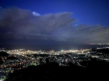 小樽の景色 小樽の景色 夜景,小樽,天狗山の写真素材