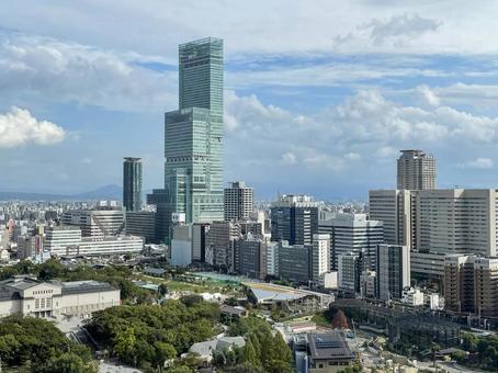 大阪・通天閣からの風景・あべのハルカス 大阪・通天閣からの風景・あべのハルカスの写真