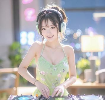 DJプレイ 20代 若い女性 DJプレイ 20代 若い女性の写真