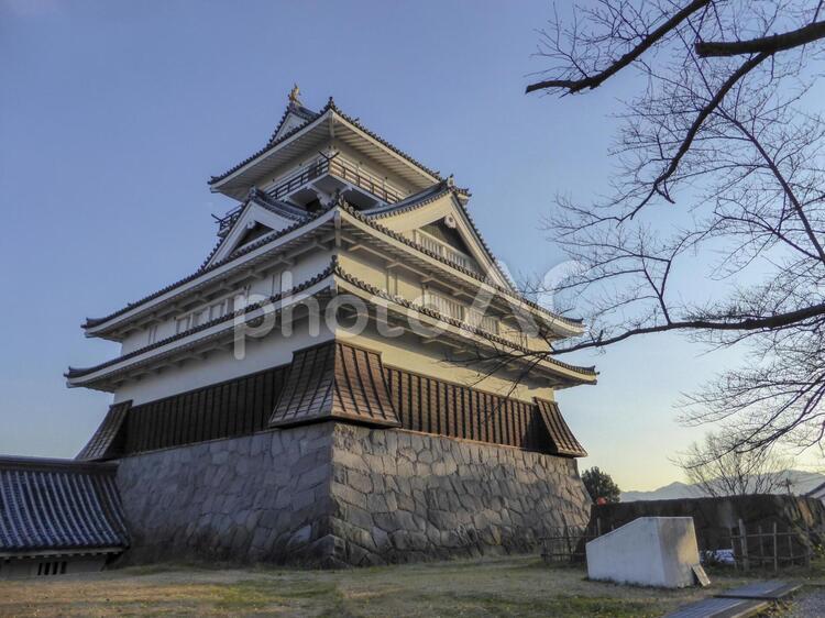 山形県 上山城 上山城,月岡城,羽州の名城の写真素材