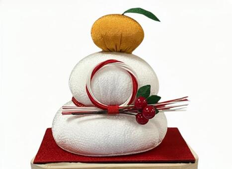 鏡餅の置物 鏡餅,かがみもち,正月飾りの写真素材