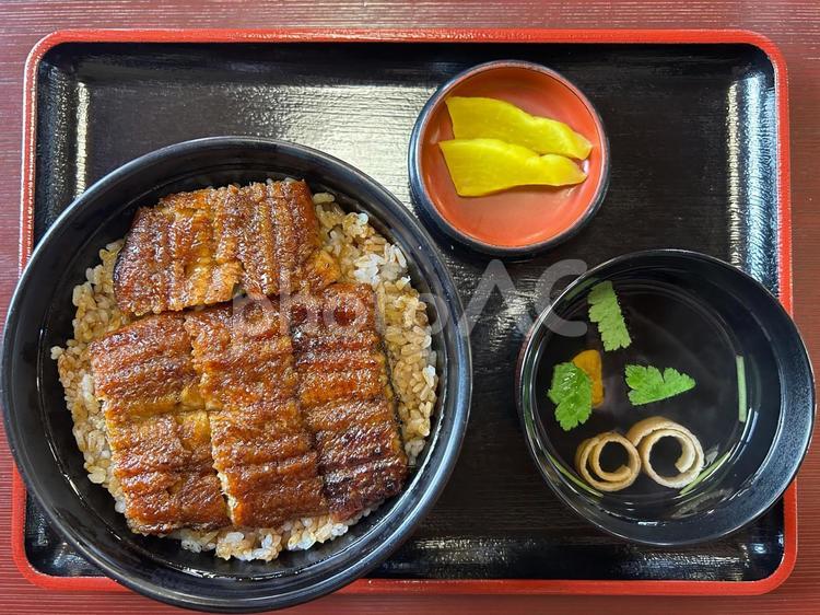 うなぎ定食　蒲焼定食 うなぎ,うなぎ定食,香ばしいの写真素材