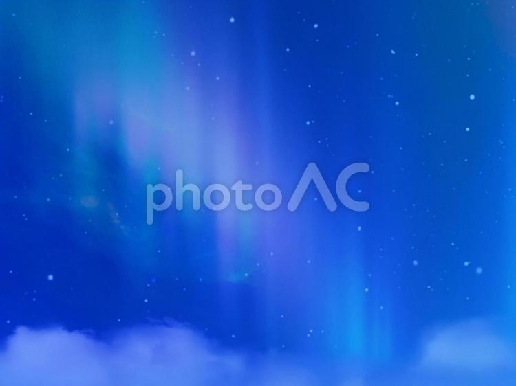 光のイメージ　青空のコピースペース オーロラ,おしゃれ,神秘的の写真素材