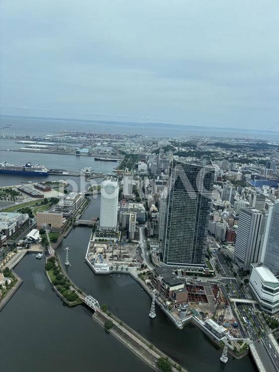 都会の街並み 風景,街並み,みなとみらいの写真素材