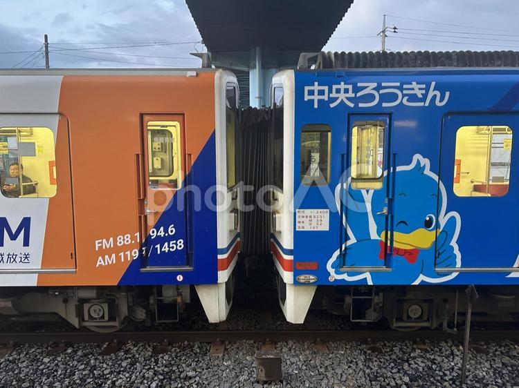下妻駅　キハ2400 連結面 鉄道,電車,列車の写真素材