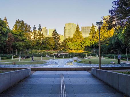 【大阪府】西区・靱公園 靱公園,公園,噴水の写真素材