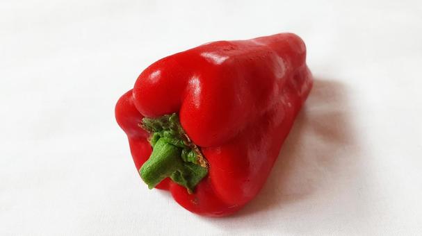 赤く熟したピーマン・1 ピーマン,赤色,野菜の写真素材