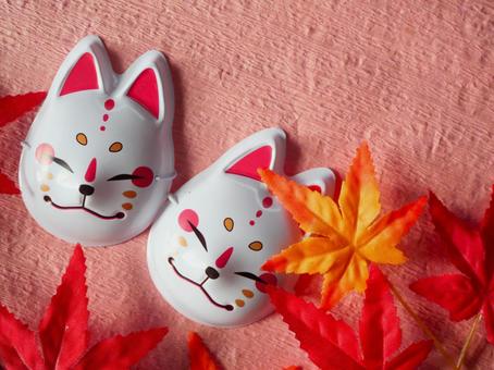 狐のお面.6 狐のお面.6 狐,お面,秋の写真素材