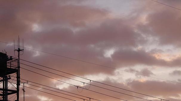 鉄塔と雲 鉄塔と雲の写真
