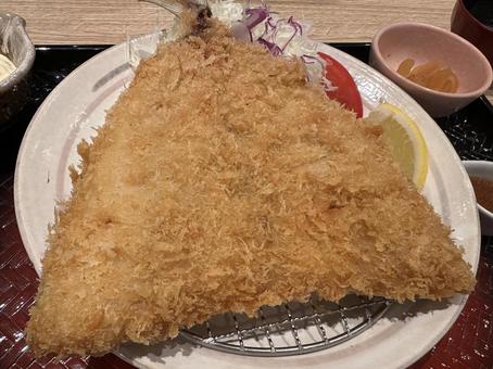 Photo, deep-fried horse mackerel, large format, horse mackerel, 