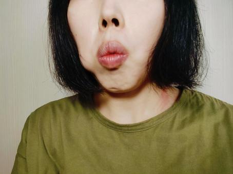 ほうれい線をなくすエクササイズ ほうれい線をなくすエクササイズ エクササイズ,美容,ほうれい線の写真素材