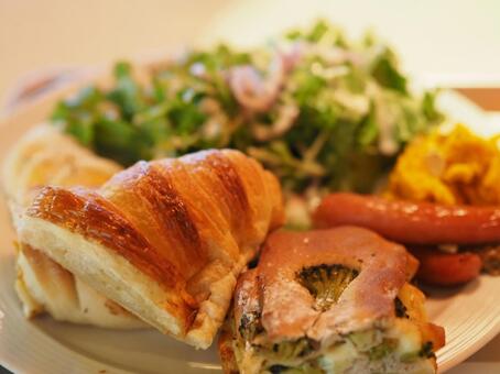 カフェモーニングプレート カフェ,モーニング,ランチの写真素材