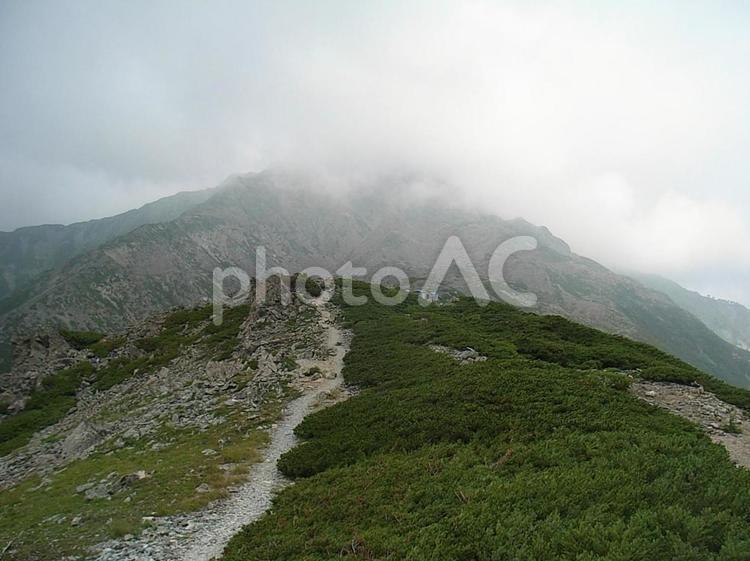 日本　南アルプス　北岳　間ノ岳　農鳥岳 日本,山梨,北岳の写真素材