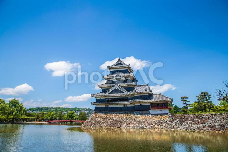 長野県　国宝松本城 松本城,城,天守閣の写真素材