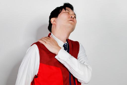 肩こりに悩む男性 肩こりに悩む男性 肩こり,男性,痛みの写真素材