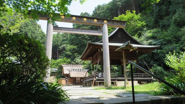 日向大神宮　鳥居　拝殿　外宮 日向大神宮,神社,神社仏閣の写真素材