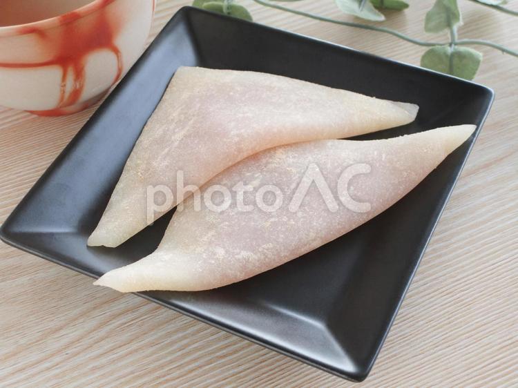 和菓子・生八つ橋とお茶 生八つ橋,八つ橋,和菓子の写真素材