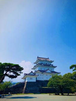 真夏の小田原城2 小田原城,お城,夏の写真素材