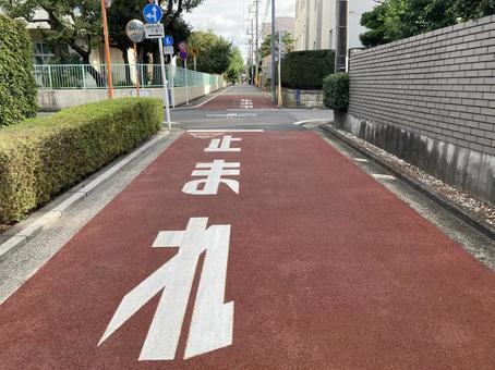 一時停止 一時停止 路面標示,一時停止,止まれの写真素材