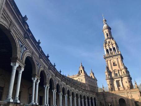 スペイン、セビリアの街並みとスペイン広場 スペイン、セビリアの街並みとスペイン広場 海外,ヨーロッパ,スペインの写真素材