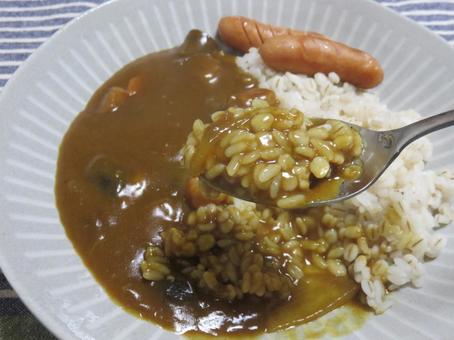 カレーライス カレー,ウインナー,昼食の写真素材