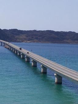 Photo, kakushima, cape bridge, sea, 