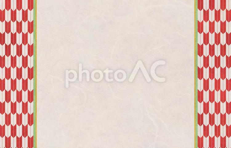 和紙　矢絣デザイン　赤 和紙,矢絣,模様の写真素材