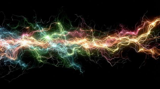 躍動する電気の抽象表現 躍動する電気の抽象表現の写真