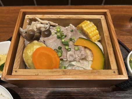 せいろ蒸 せいろ蒸 ランチ,セイロ,セイロ蒸しの写真素材