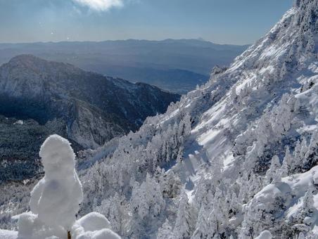 黒斑山ダイヤモンドダスト 黒斑山ダイヤモンドダスト 浅間山,黒斑山,ダイアモンドダストの写真素材