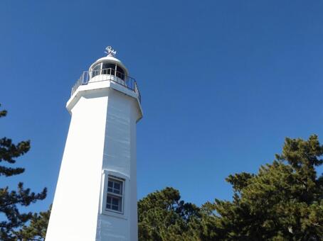 青空と灯台 灯台,三保,三保の松原の写真素材