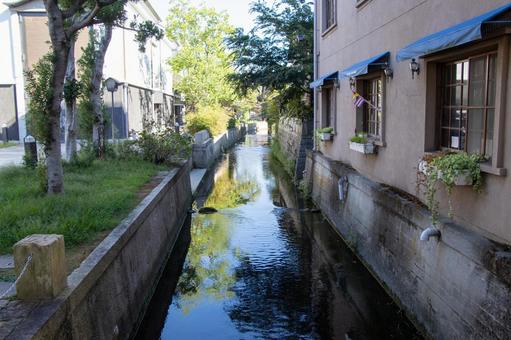 長浜大手門通り商店街 米川 長浜大手門通り商店街 米川 長浜大手門通り商店街,米川,川の写真素材