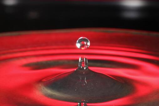 水滴 水滴,水,波紋の写真素材