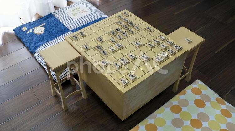 盤上での熱戦！将棋対決！ステイホームでも熱い戦い 将棋,ゲーム,対戦の写真素材