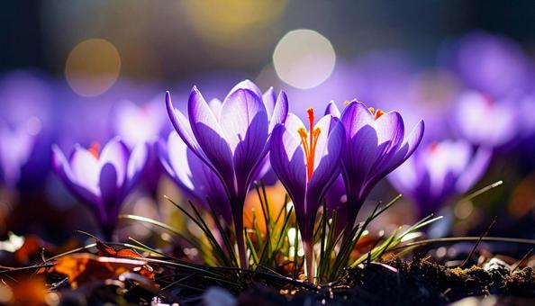 秋の花 サフラン 10月 11月 秋の花 サフラン 10月 11月の写真