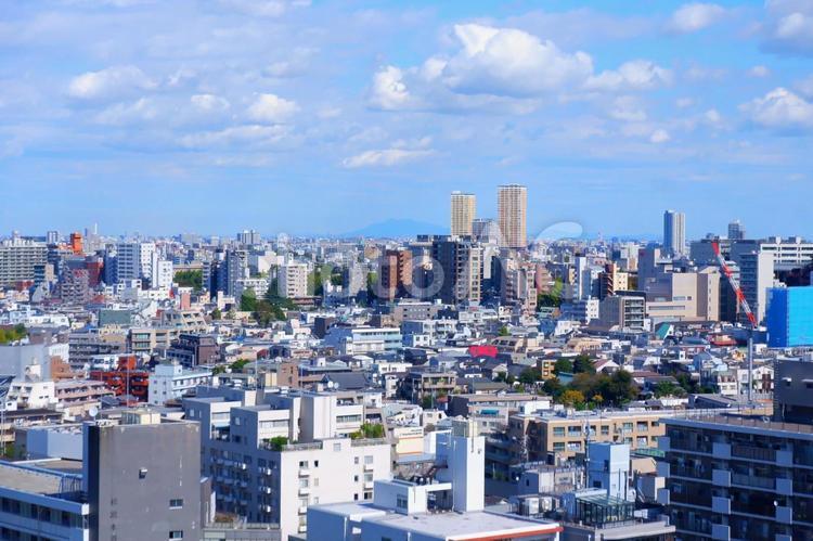 文京区より江戸川橋方面を望む 東京,街並み,マンションの写真素材
